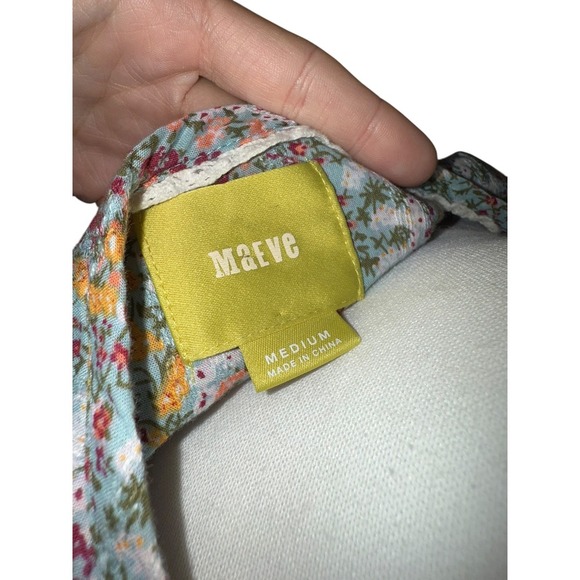 Maeve x Anthropologie Gelise Button Blouse Cotton Size Medium - Picture 5 of 9